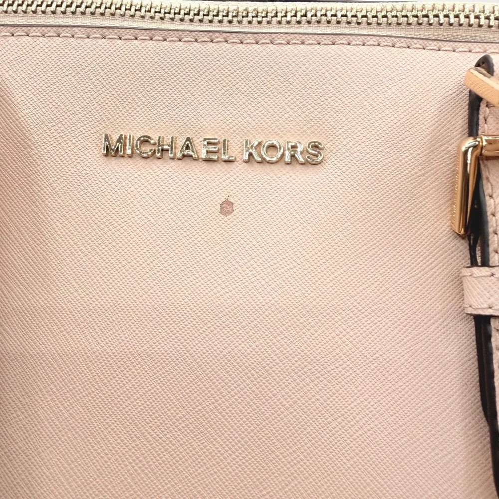 Michael Kors Ciara Satchel Womens Large Blush Pink Saffiano Leather Crossbody